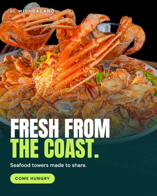 Sample ad for El Michoacano: Seafood feature