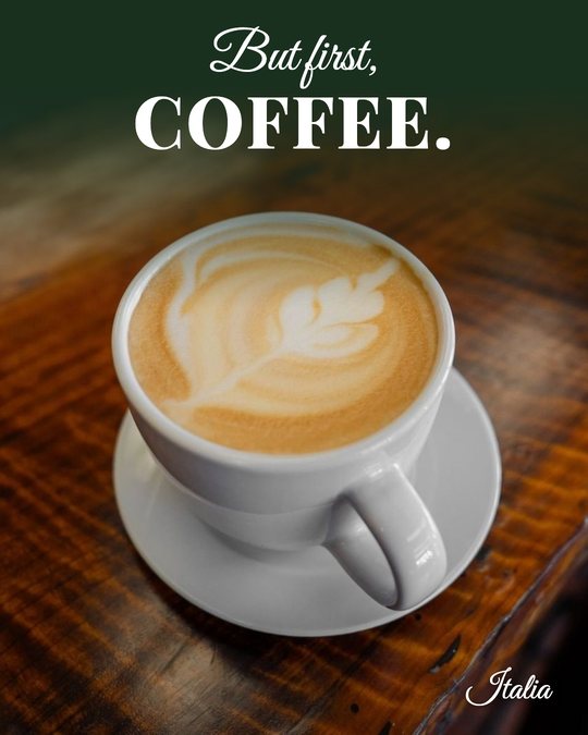Sample ad for Italia Coffee & Bistro: Coffee feature