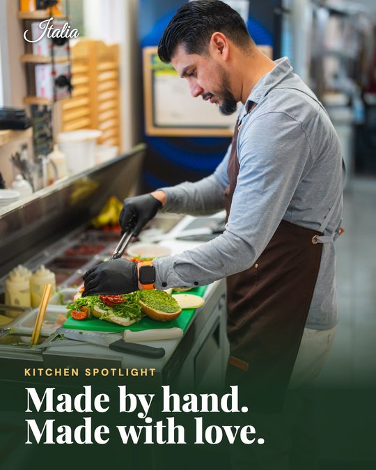 Sample ad for Italia Coffee & Bistro: Team spotlight