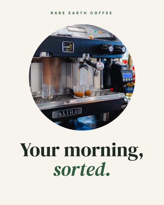 Sample ad for Rare Earth Coffee: Morning ad