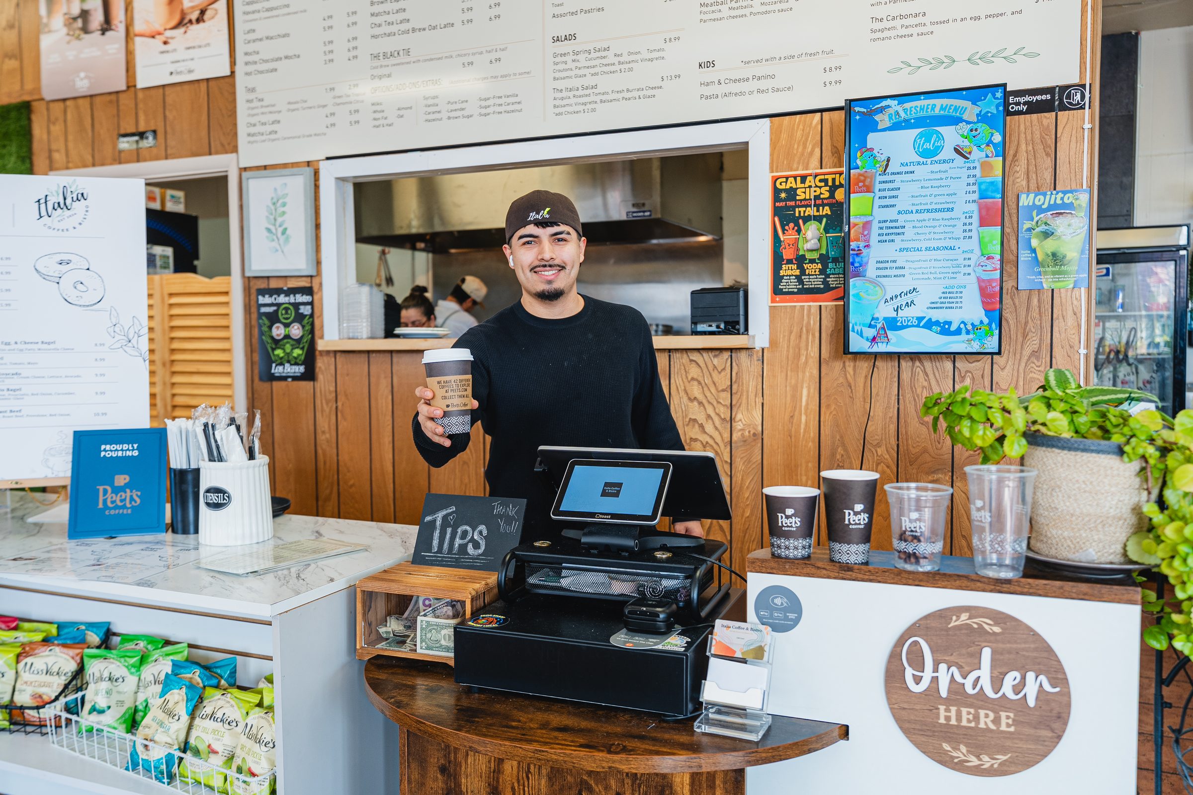 Italia Coffee & Bistro — signature coffee content