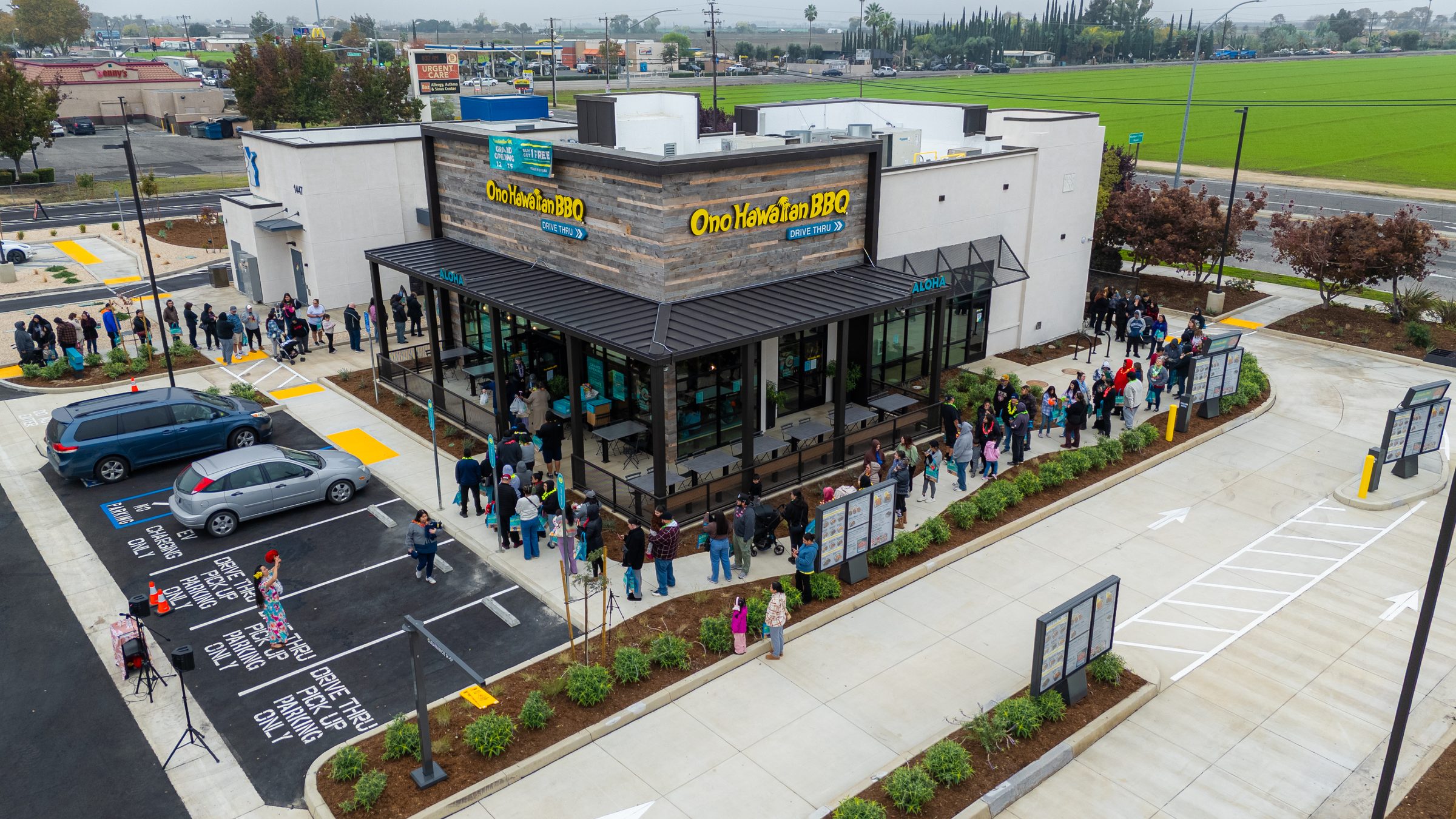 Ono Hawaiian BBQ drone photo — most viral post
