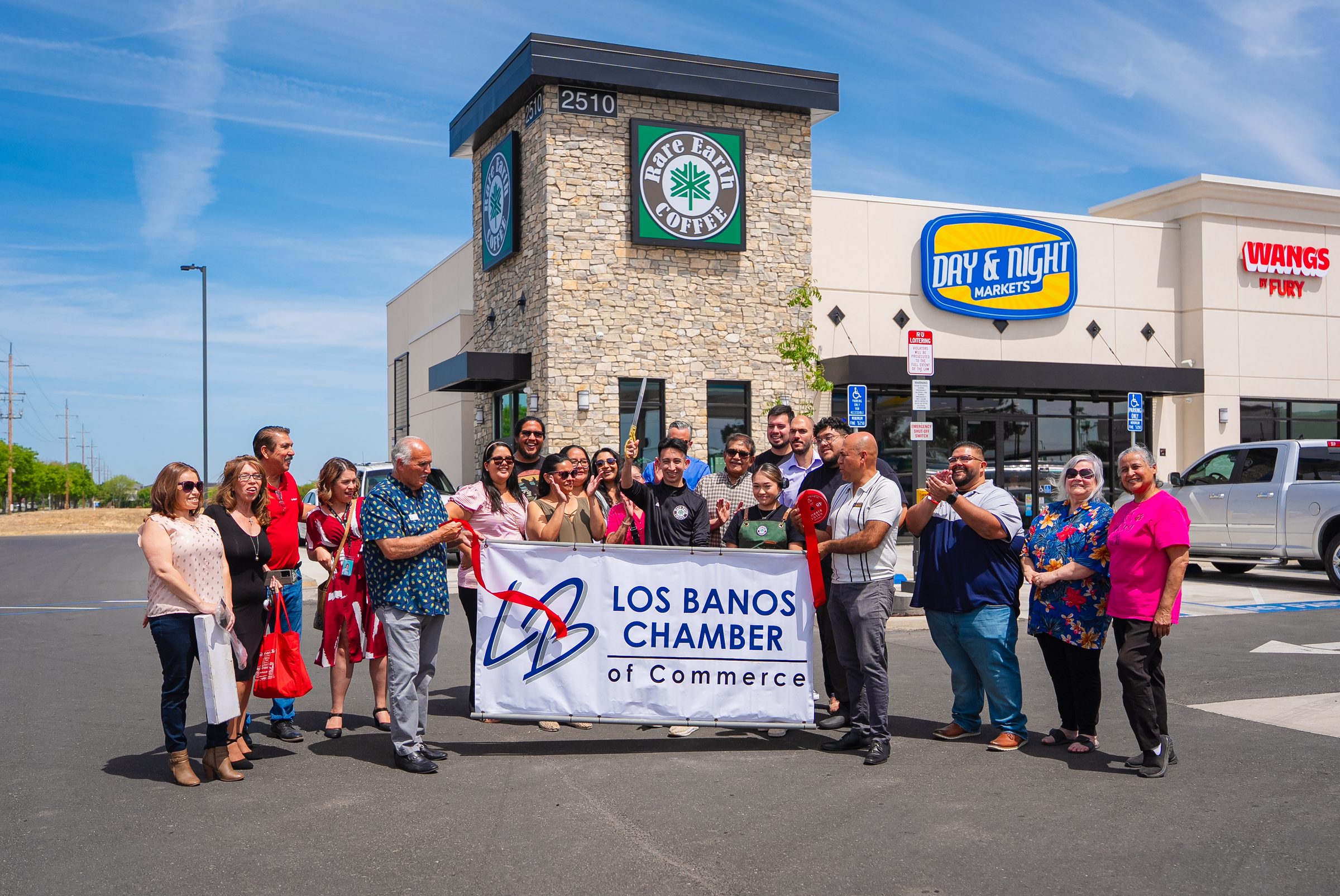 Rare Earth Coffee grand opening ribbon cutting