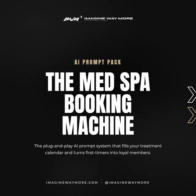 The Med Spa Booking Machine — 39 AI Content Prompts cover