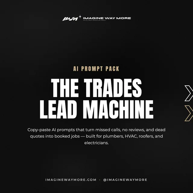 The Trades Lead Machine — 39 AI Prompts for Home Service Pros cover