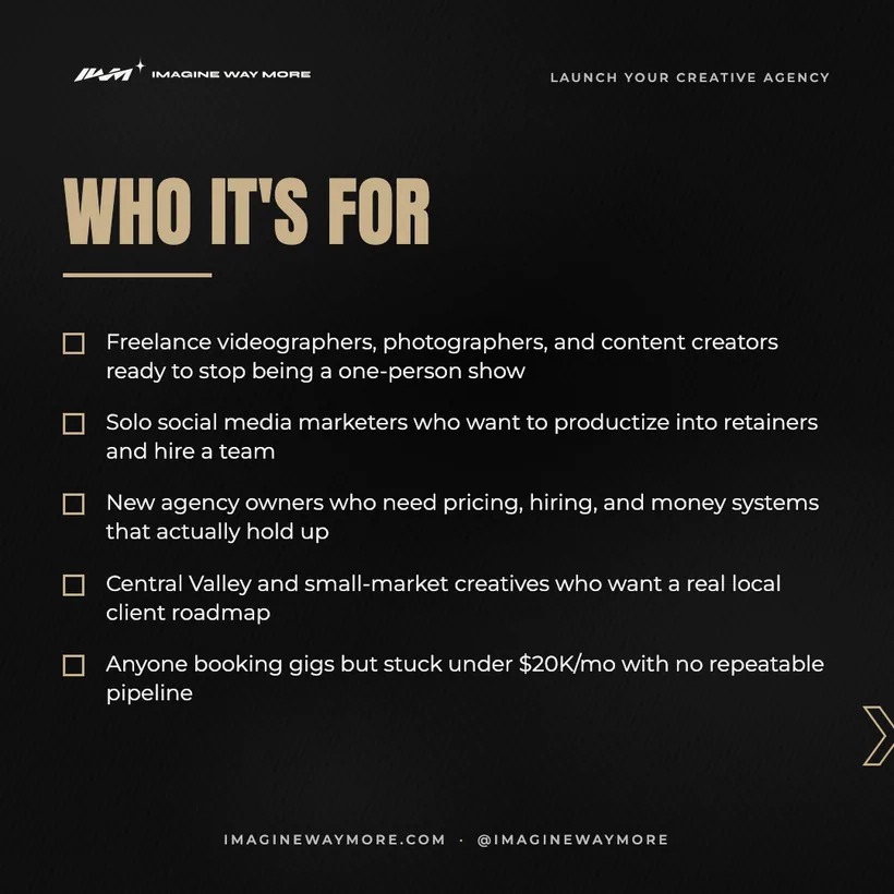Launch Your Creative Agency: Who it's for