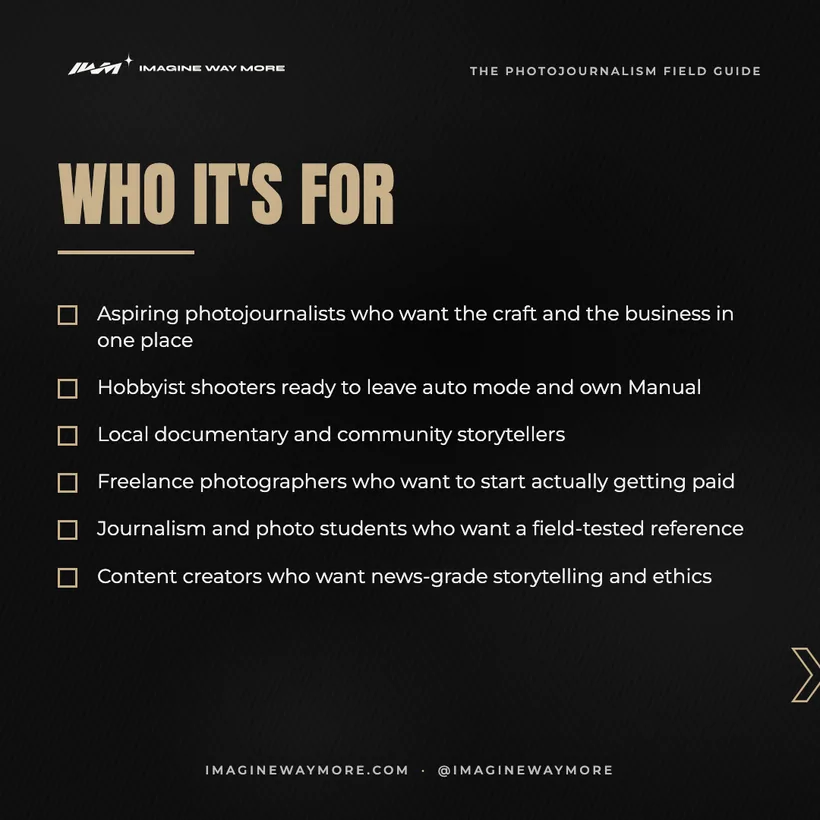 Photojournalism: Who it's for