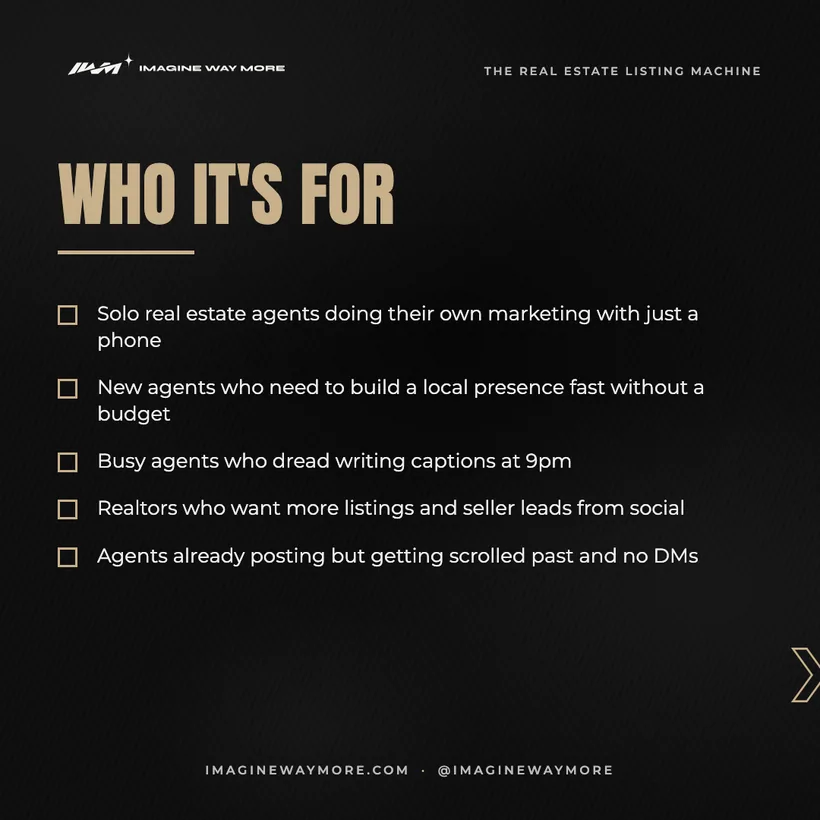 The Real Estate Listing Machine: Who it's for