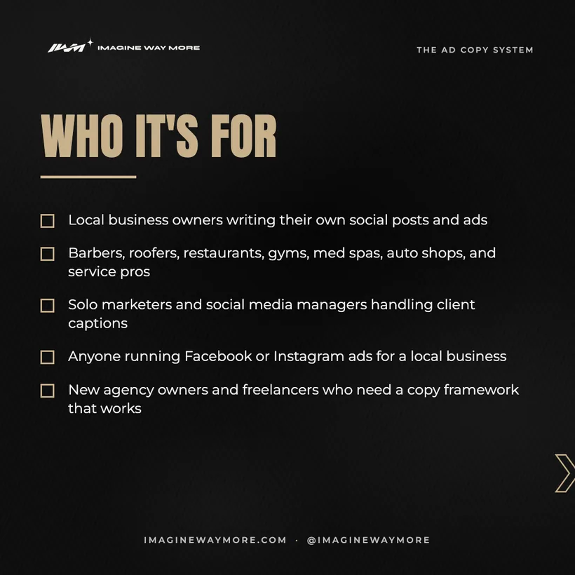 The Ad Copy System: Who it's for