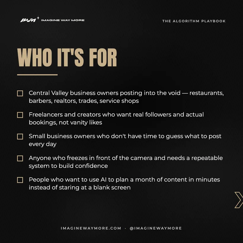 The Algorithm Playbook: Who it's for