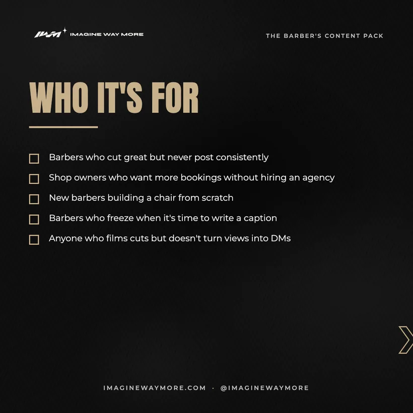 The Barber's Content Pack: Who it's for