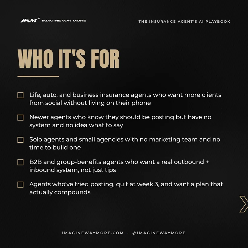The Insurance Agent's AI Playbook: Who it's for
