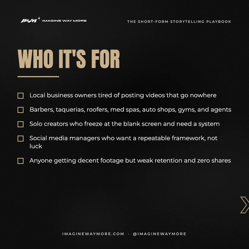 The Short-Form Storytelling Playbook: Who it's for