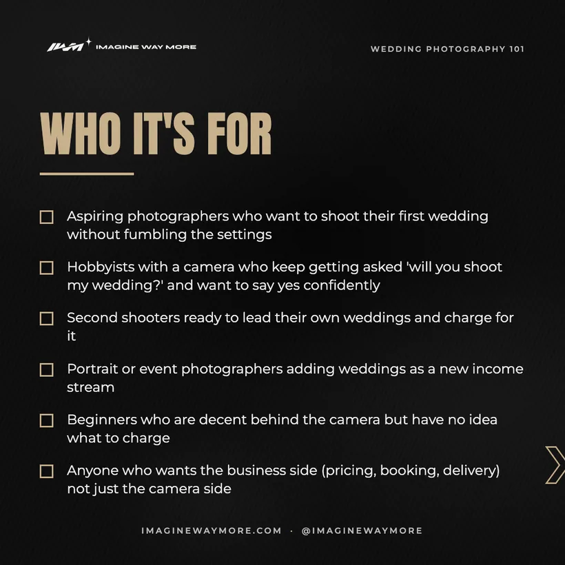 Wedding Photography 101: Who it's for
