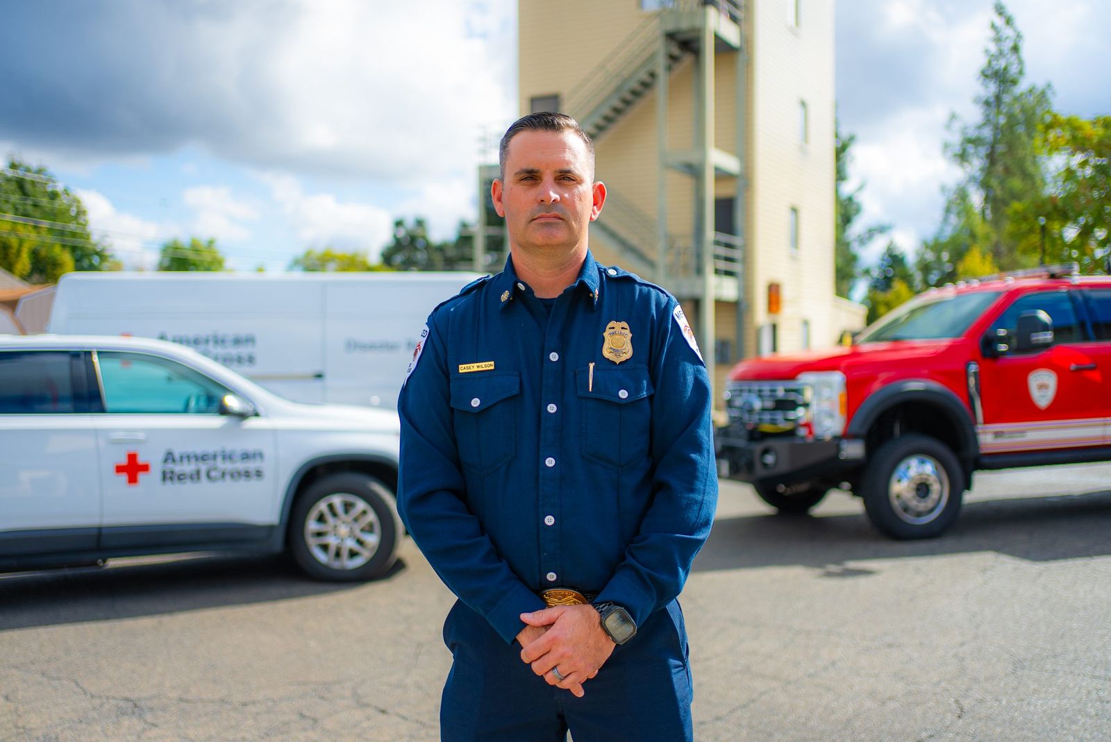 Fire officer portrait — American Red Cross
