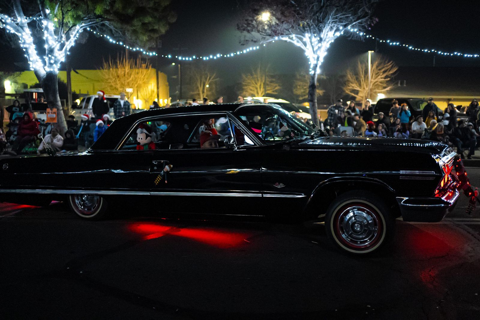 Lowrider in the night parade — City of Los Banos