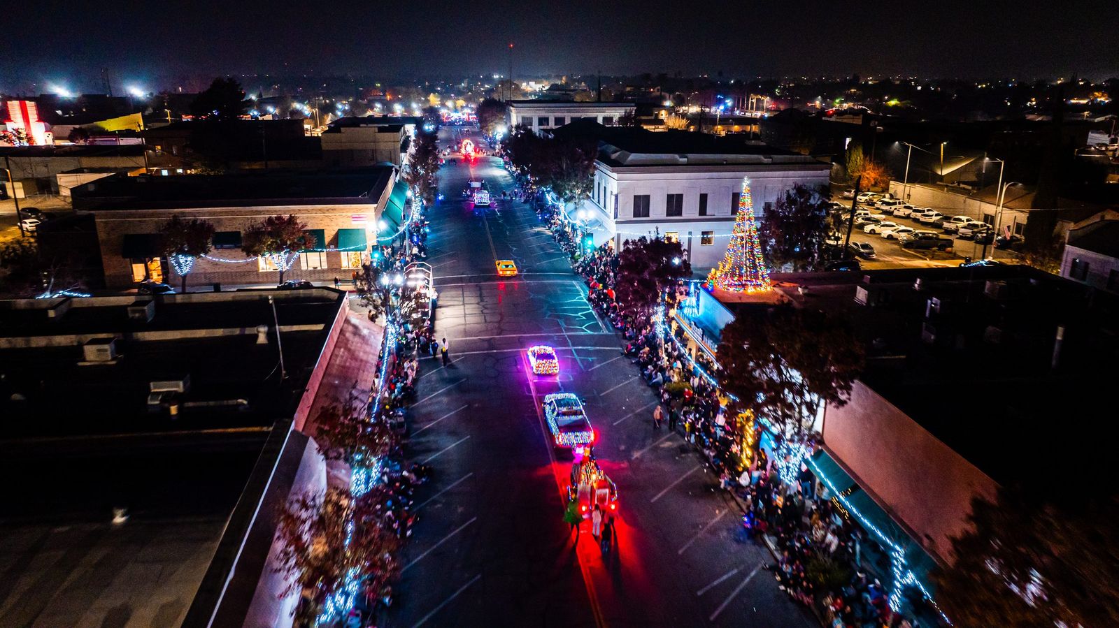 Night parade down Main Street — City of Los Banos