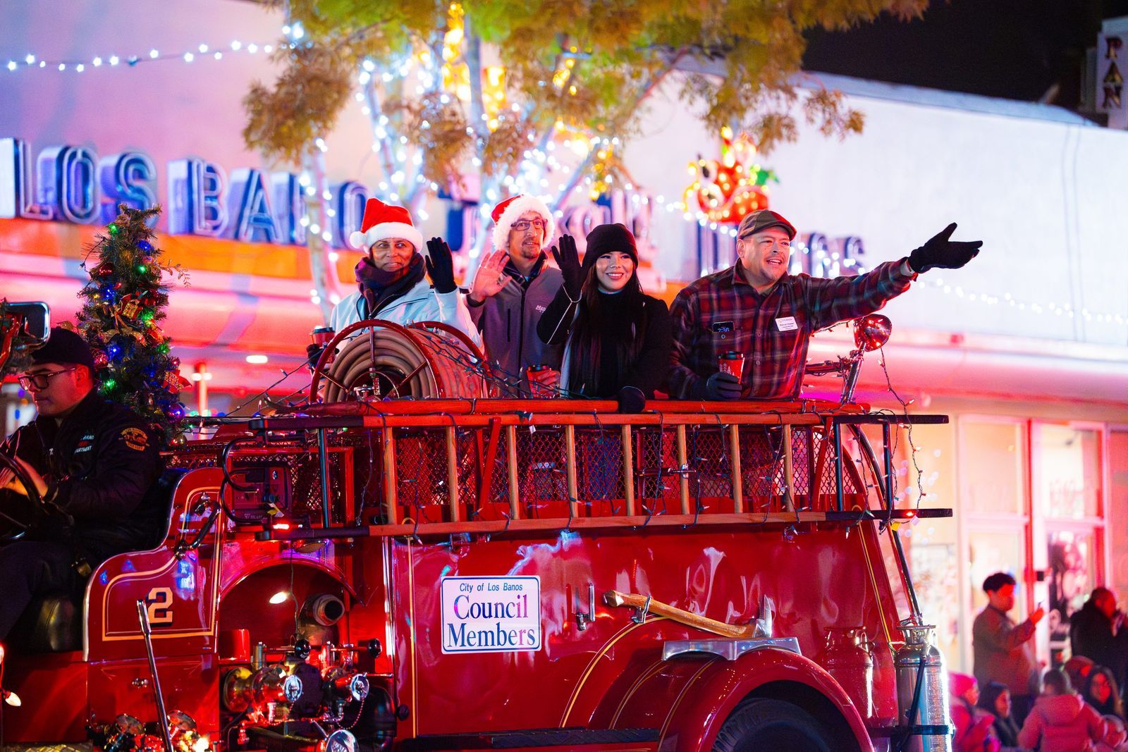 Vintage fire truck parade — City of Los Banos