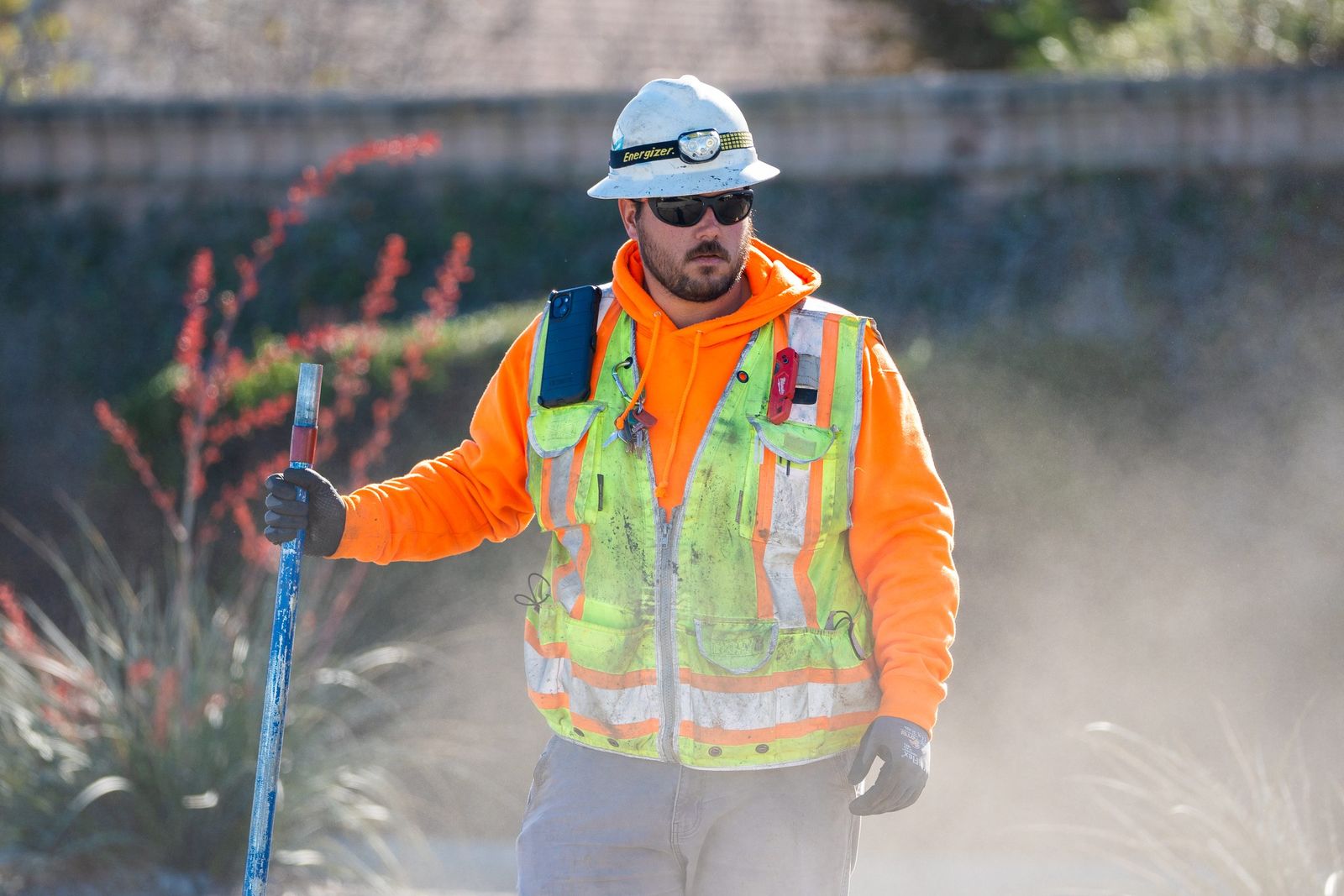 Worker portrait in the dust — City of Los Banos