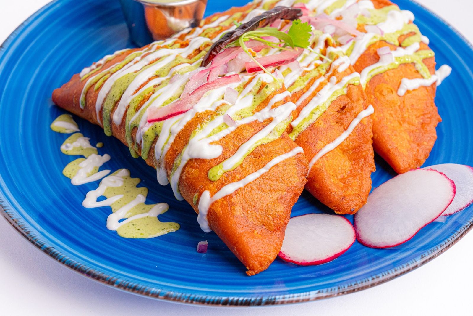 Empanadas with crema — El Michoacano