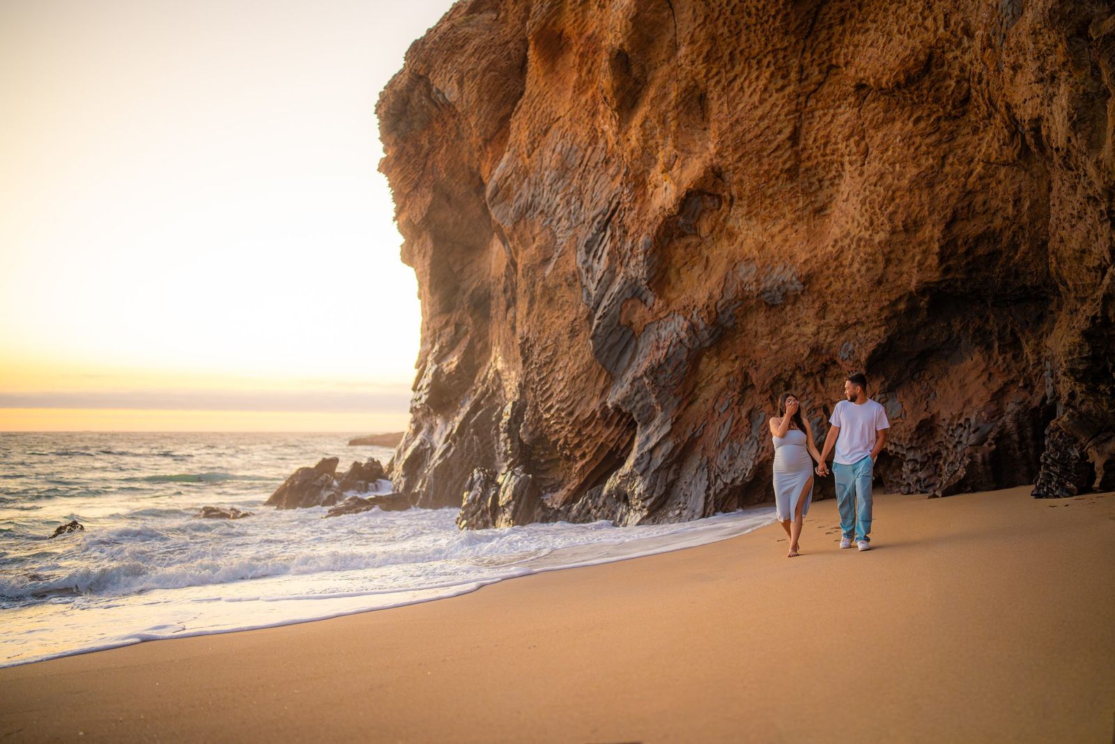 Beach walk below the cliffs — Weddings & Couples