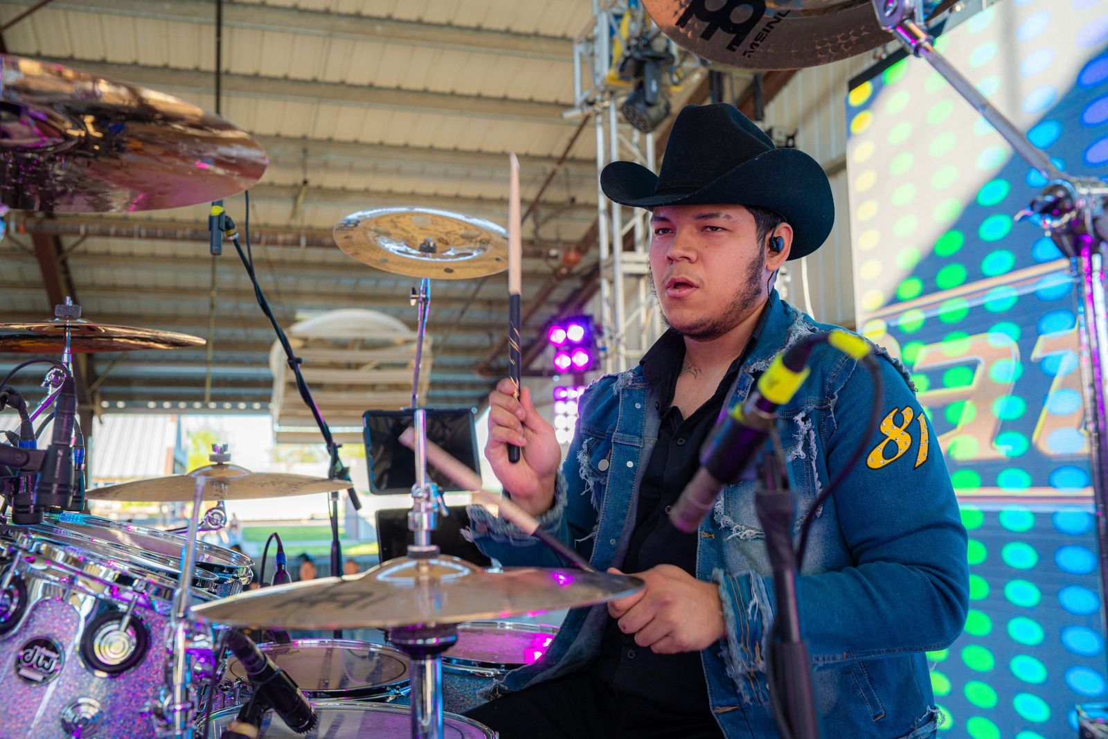 Drummer on stage — Live Music