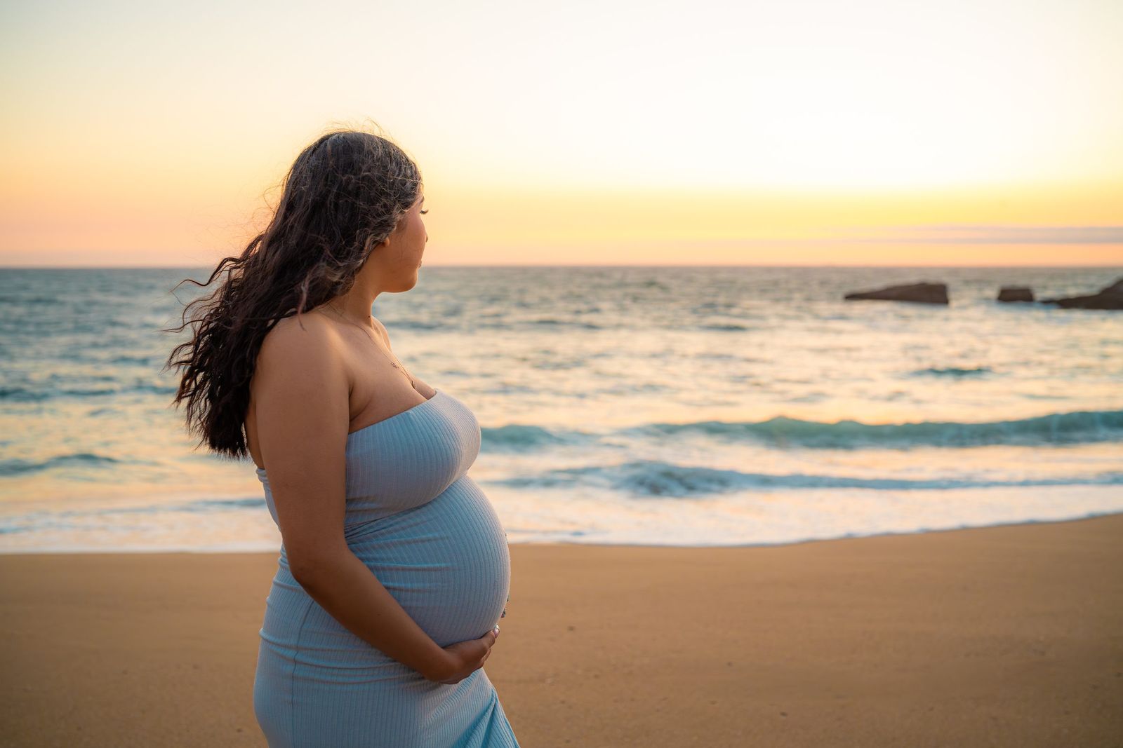 Maternity portrait at sunset — Weddings & Couples