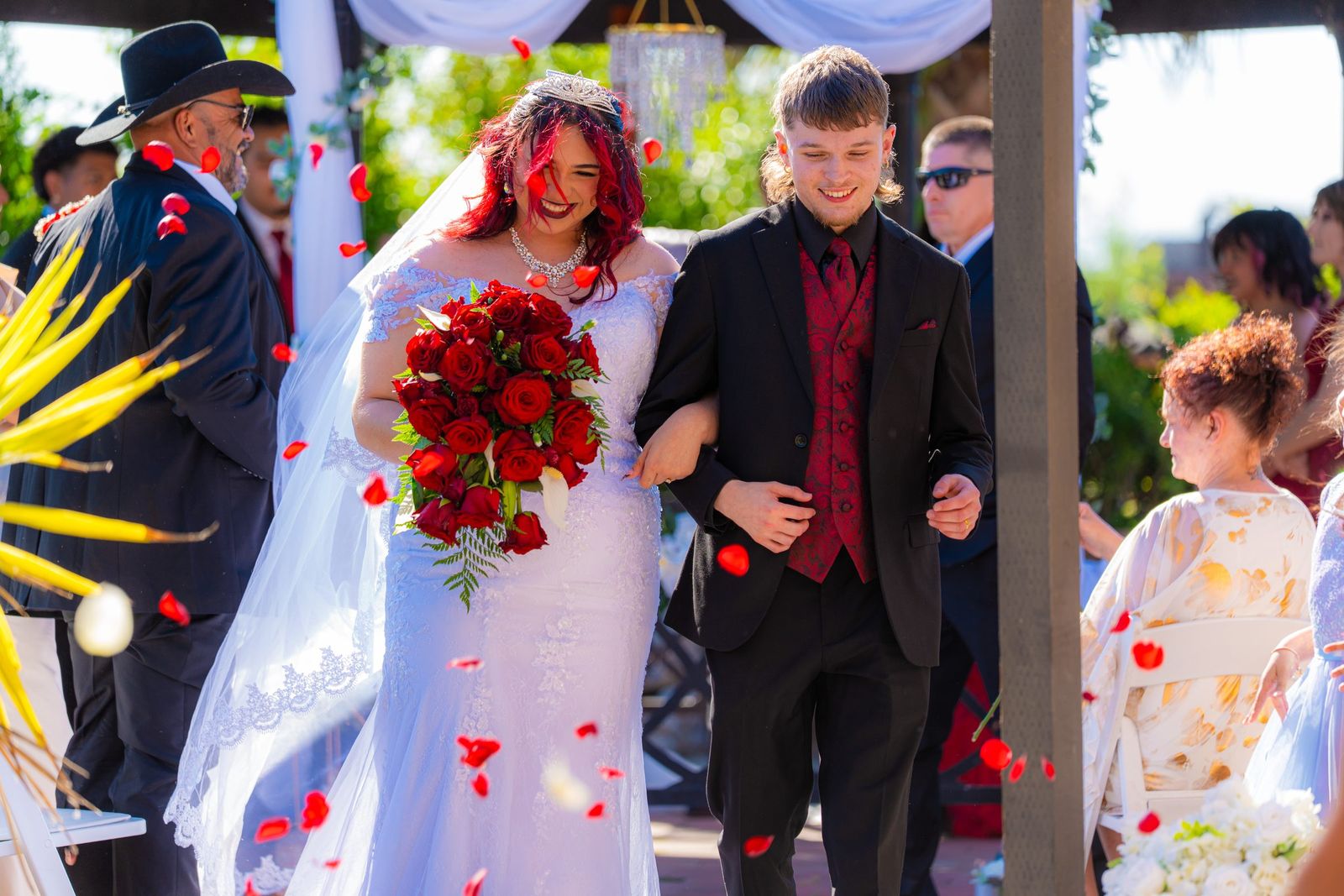 Rose petal recessional — Weddings & Couples