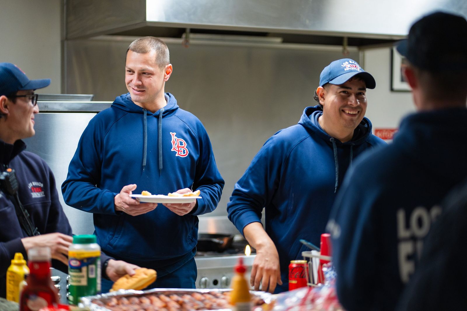 Laughs in the firehouse kitchen — Los Banos Fire Department