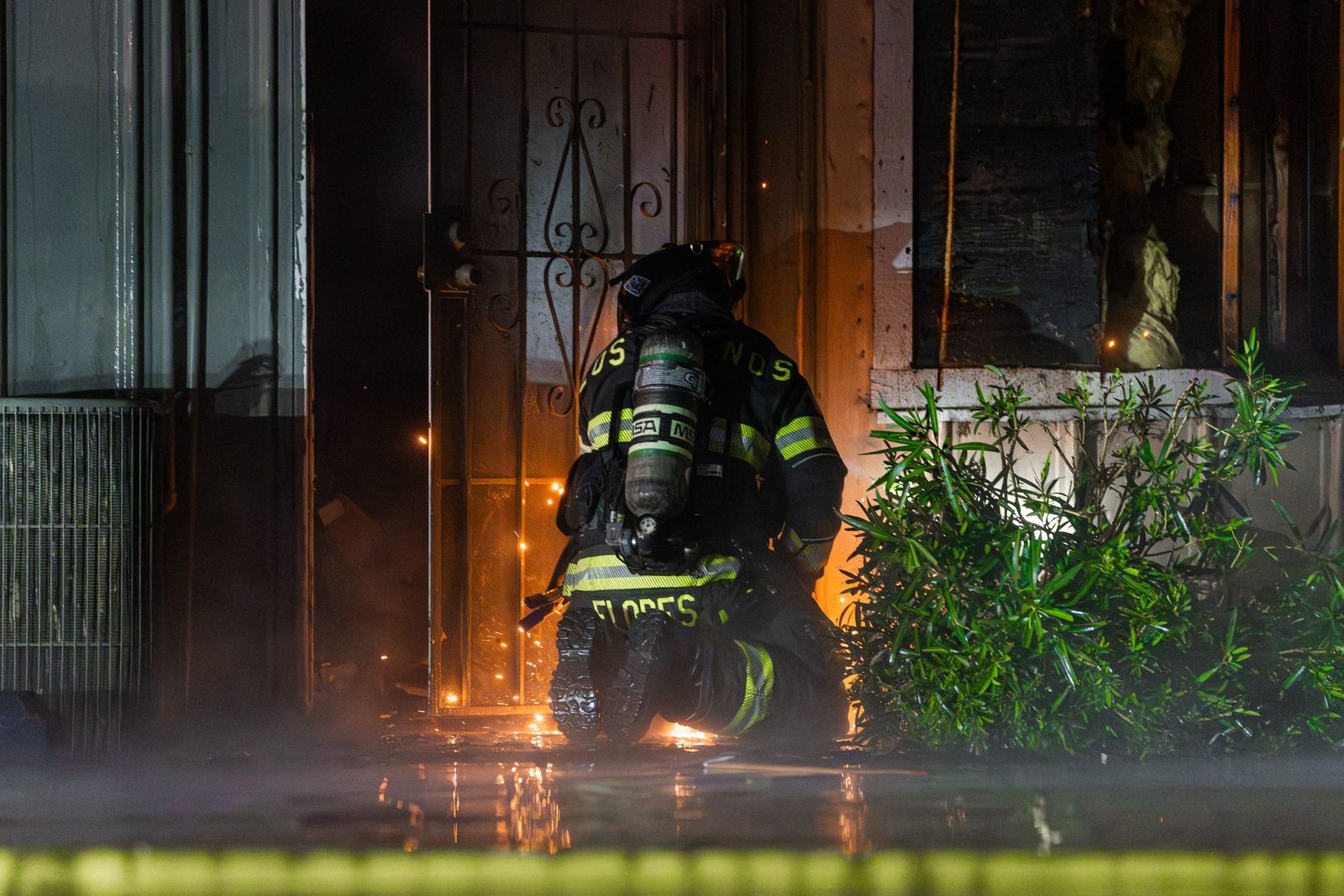 Embers at the doorway — Los Banos Fire Department