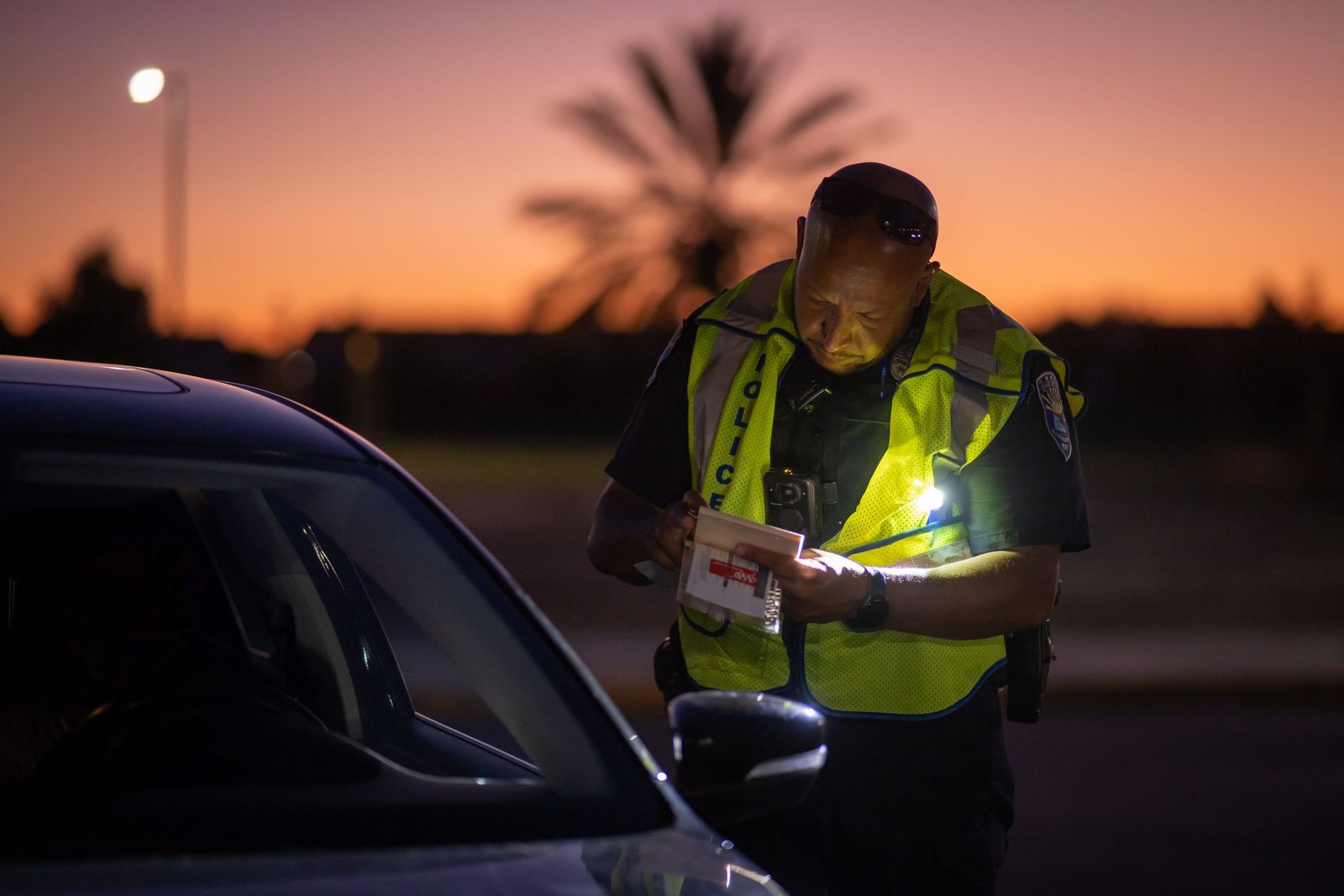 Checkpoint at sunset — Los Banos Police Department