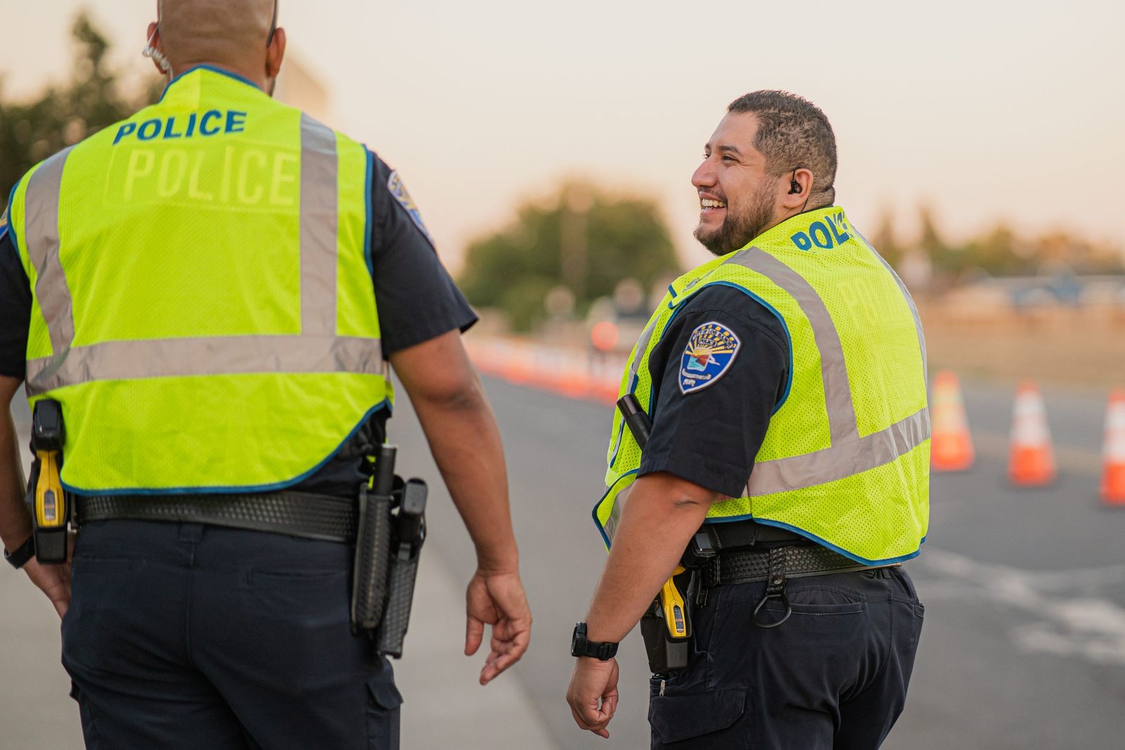 Checkpoint laughs at golden hour — Los Banos Police Department