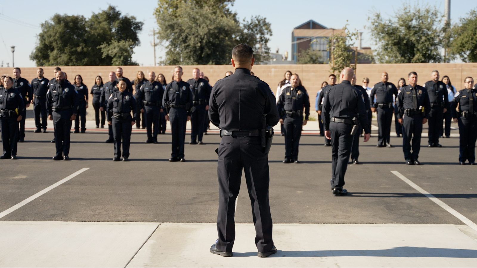 Facing the formation — Los Banos Police Department