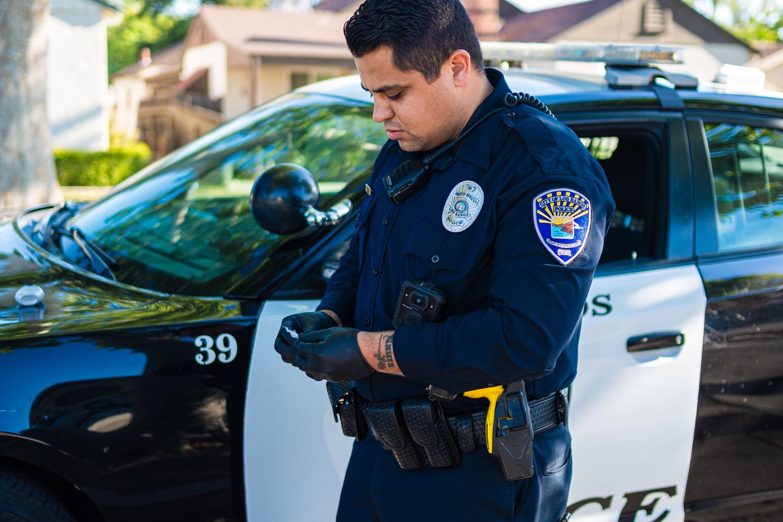 Gloving up — Los Banos Police Department
