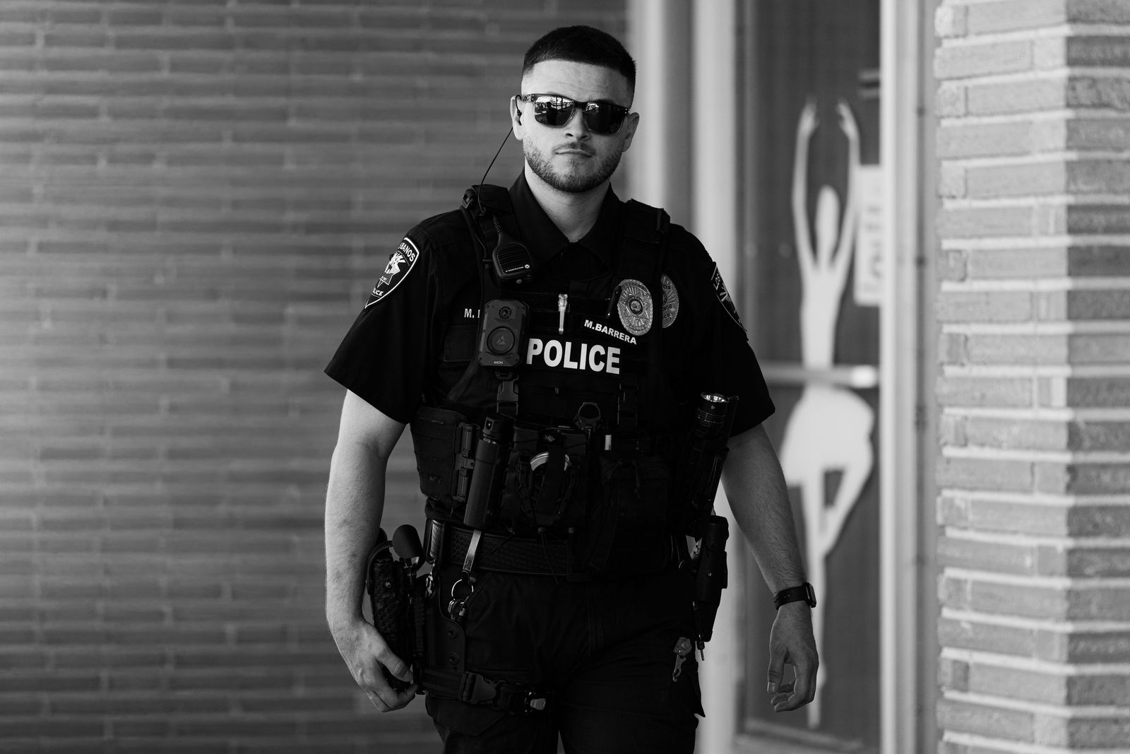 Officer in black and white — Los Banos Police Department