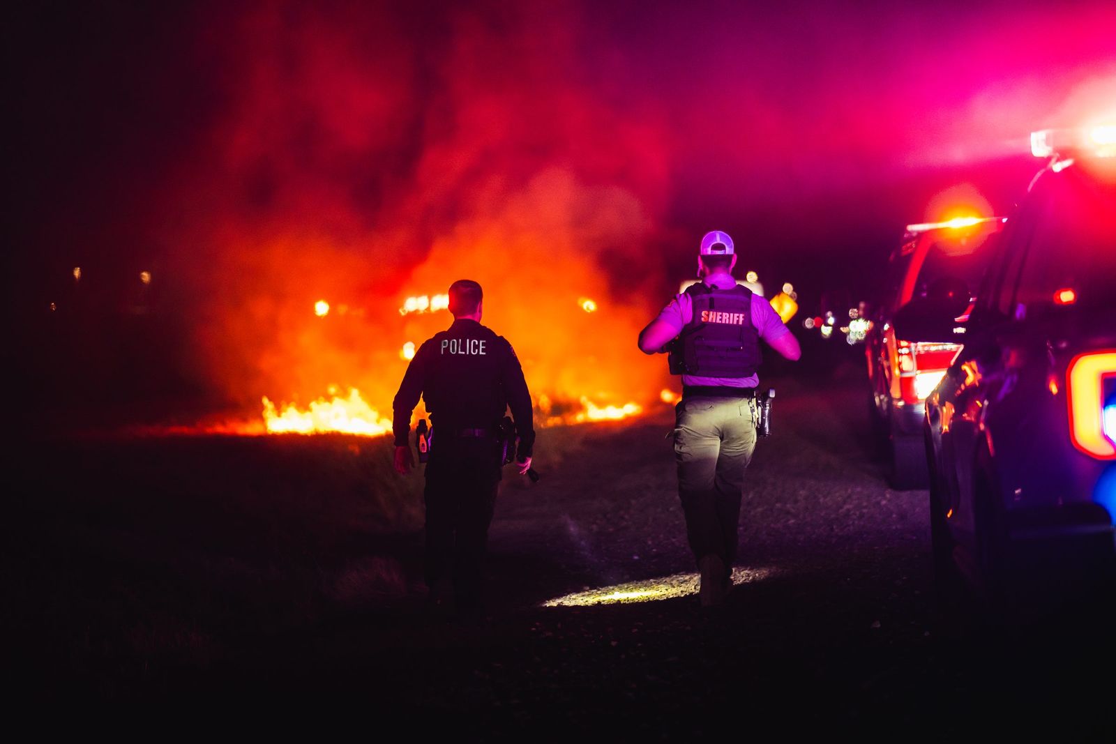 Responding to a grass fire — Los Banos Police Department