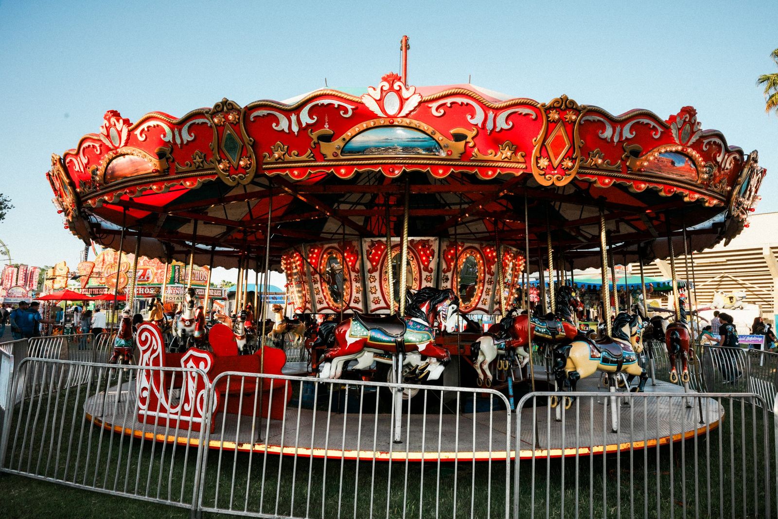 Red carousel at golden hour — Los Banos Chamber of Commerce
