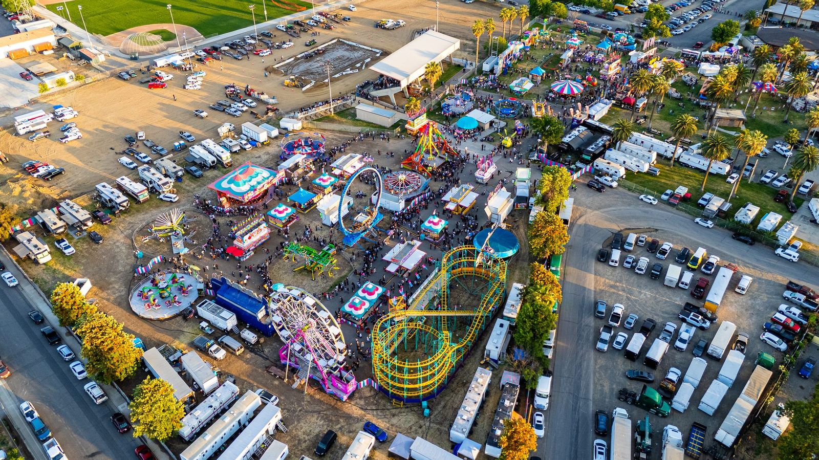 Fairgrounds from the air — 98K views — Merced County Fair
