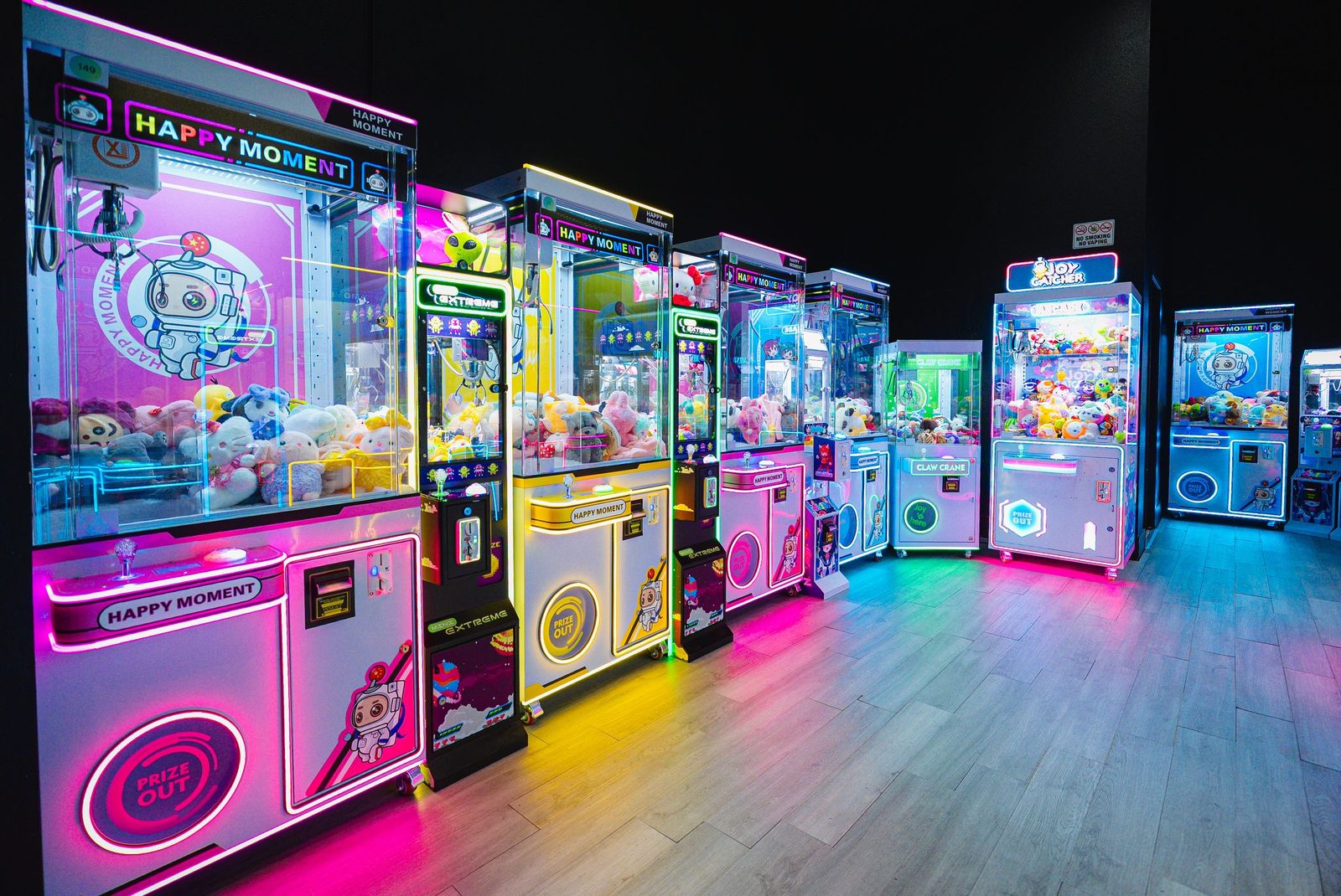 Claw machines in neon glow — Retro Rewind 209